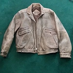 Leather Bomber Jacket